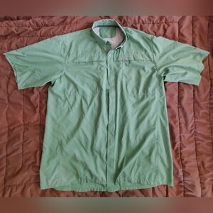 SIMMS Guide Outdoor Short Sleeve Button Down Green Size XL